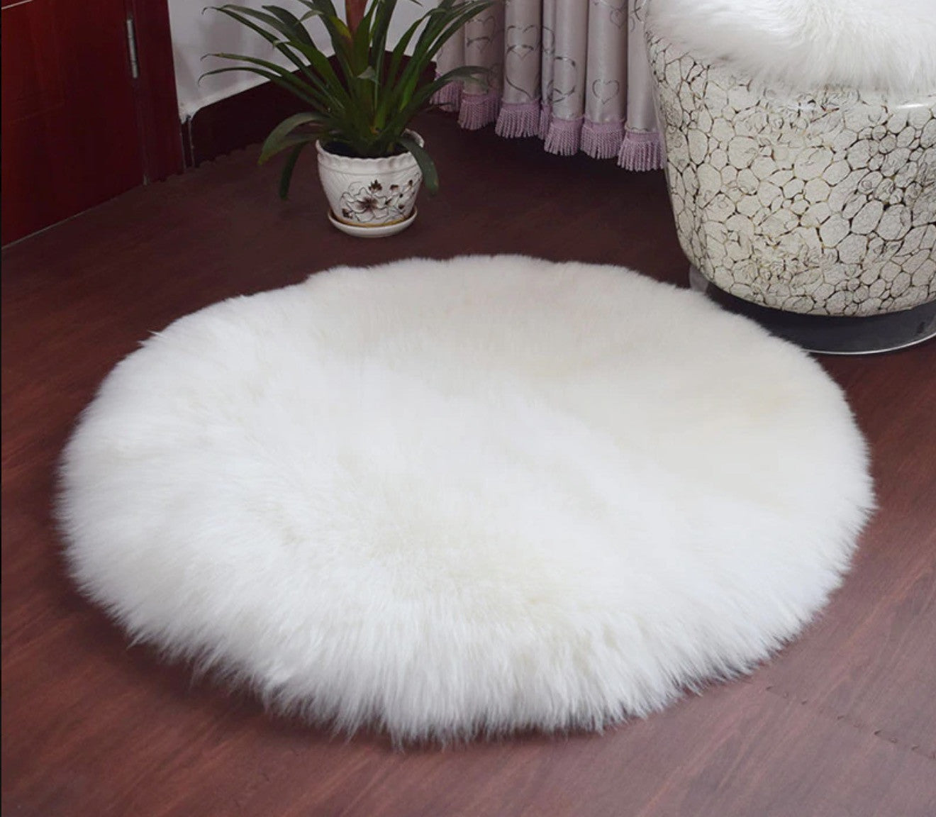 Tappeto peloso tondo