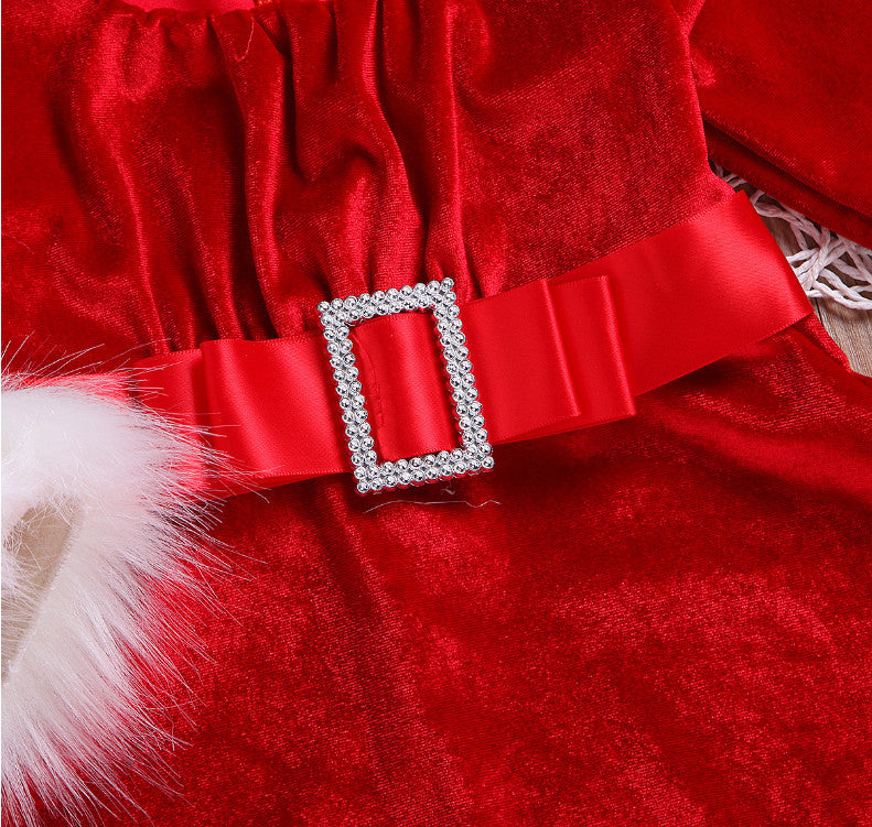 Vestito bimba piccola aiutante di babbo natale