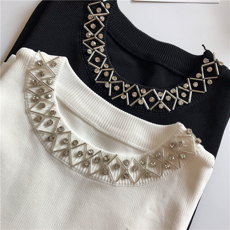 Maglioncini smanicati collier