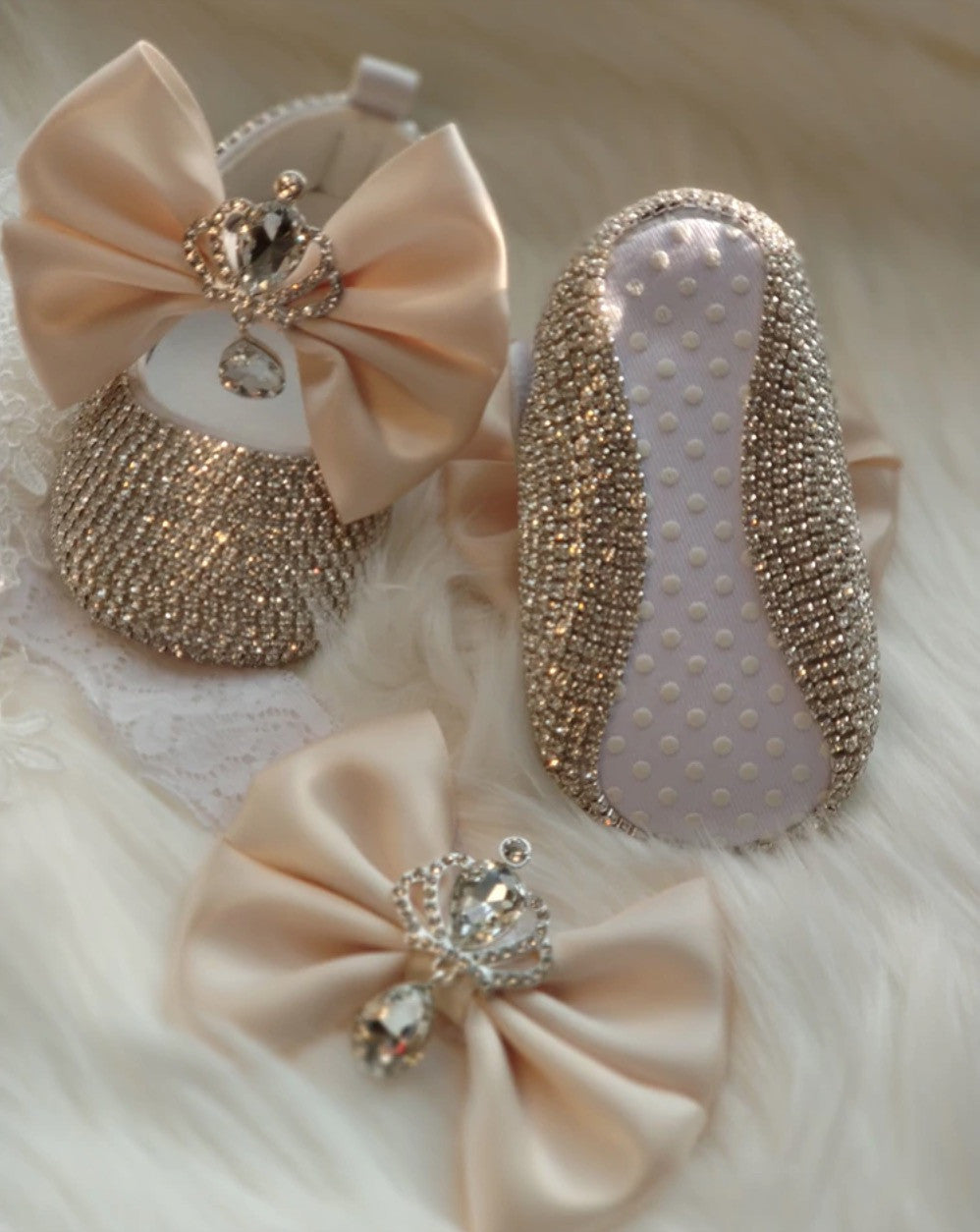 Set scarpine-fiocco cristalli principessa baby Sissy