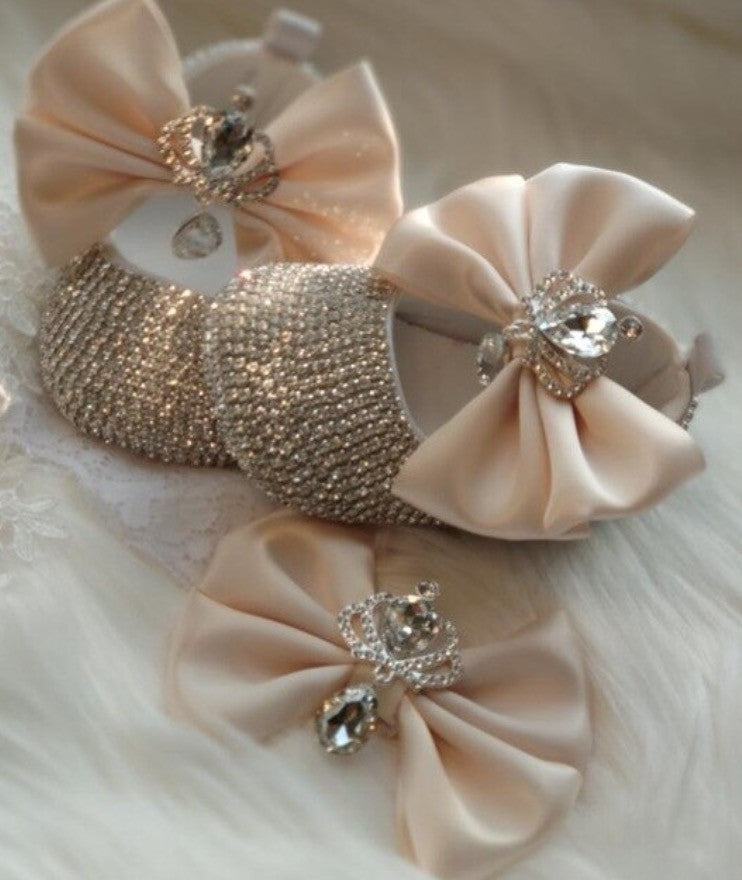 Set scarpine-fiocco cristalli principessa baby Sissy