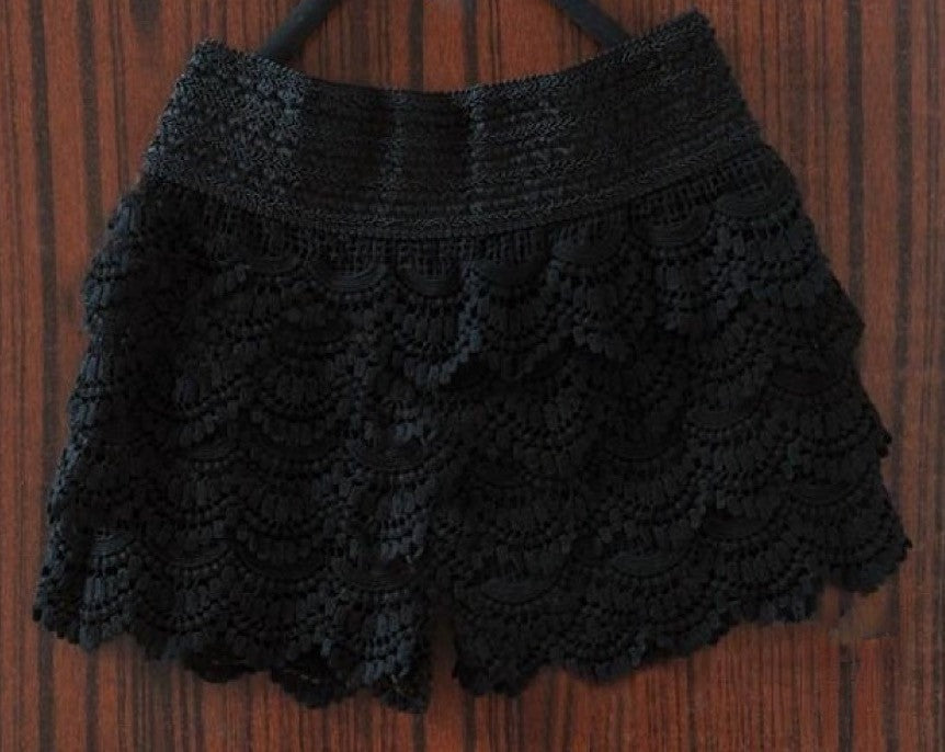 Shorts in pizzo Ramona variante panna — Dream Shop