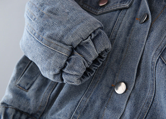 Giubbino baby jeans ecofur colors