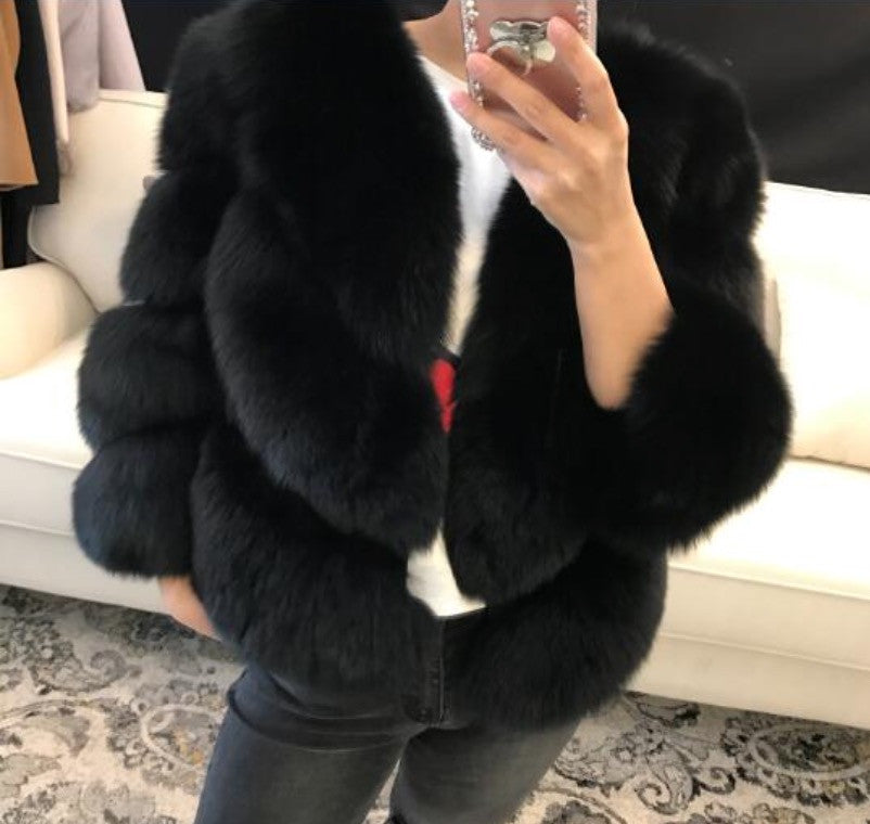 Yellow real fur