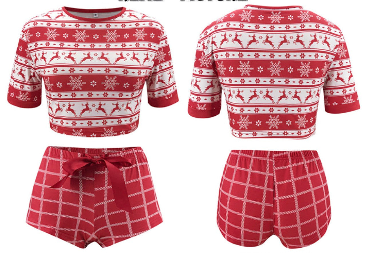 Pigiamino corto renne scacchi