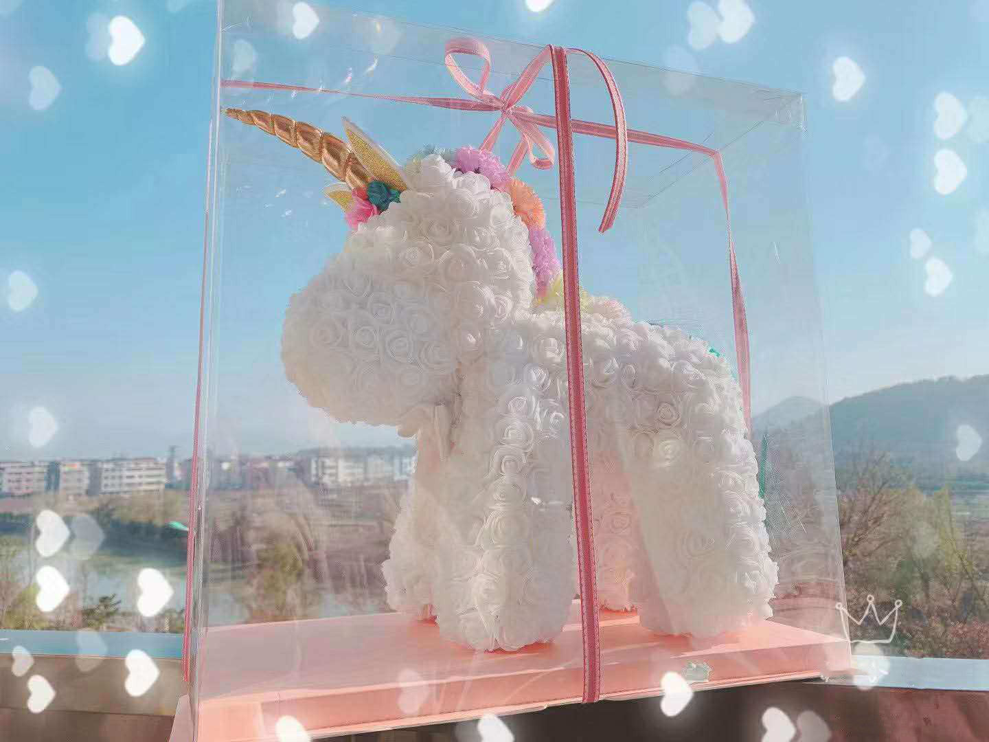 Unicorno di rose 3D