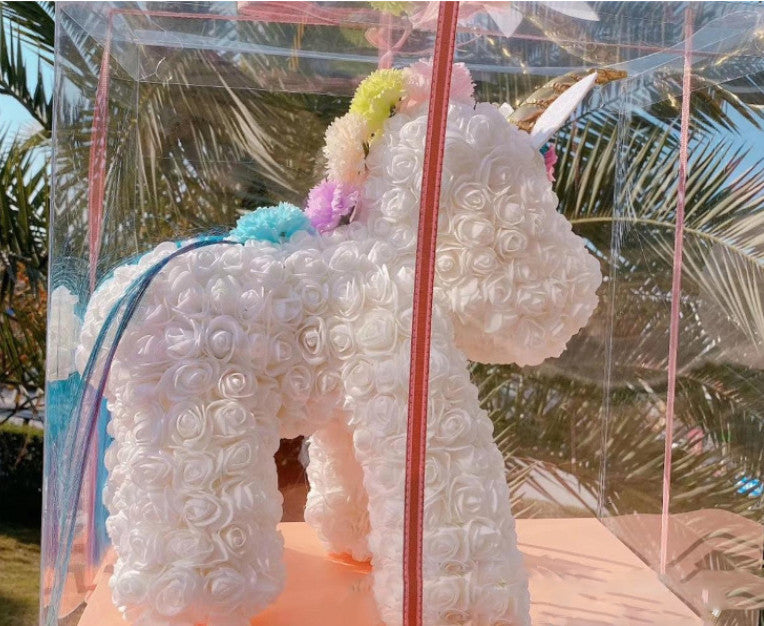 Unicorno di rose 3D