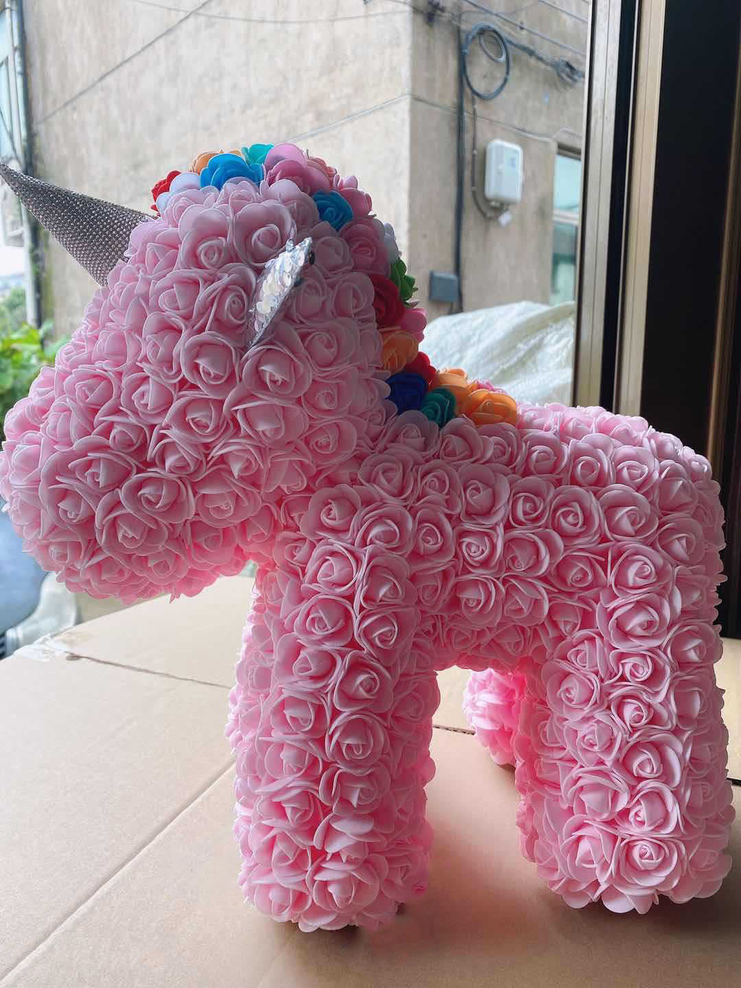 Unicorno di rose 3D