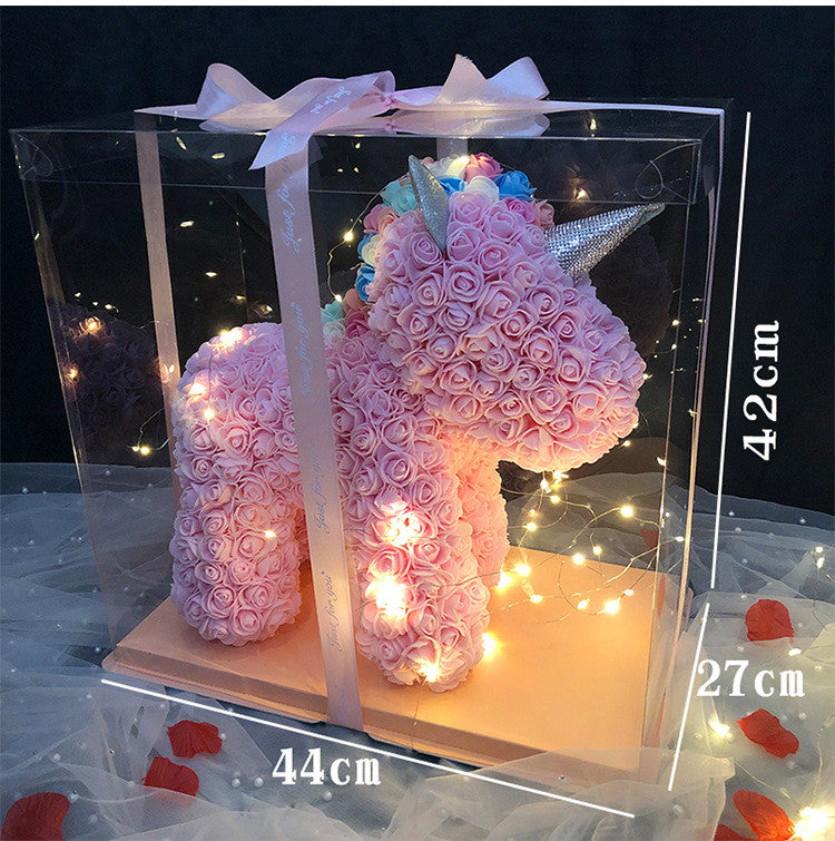 Unicorno di rose 3D