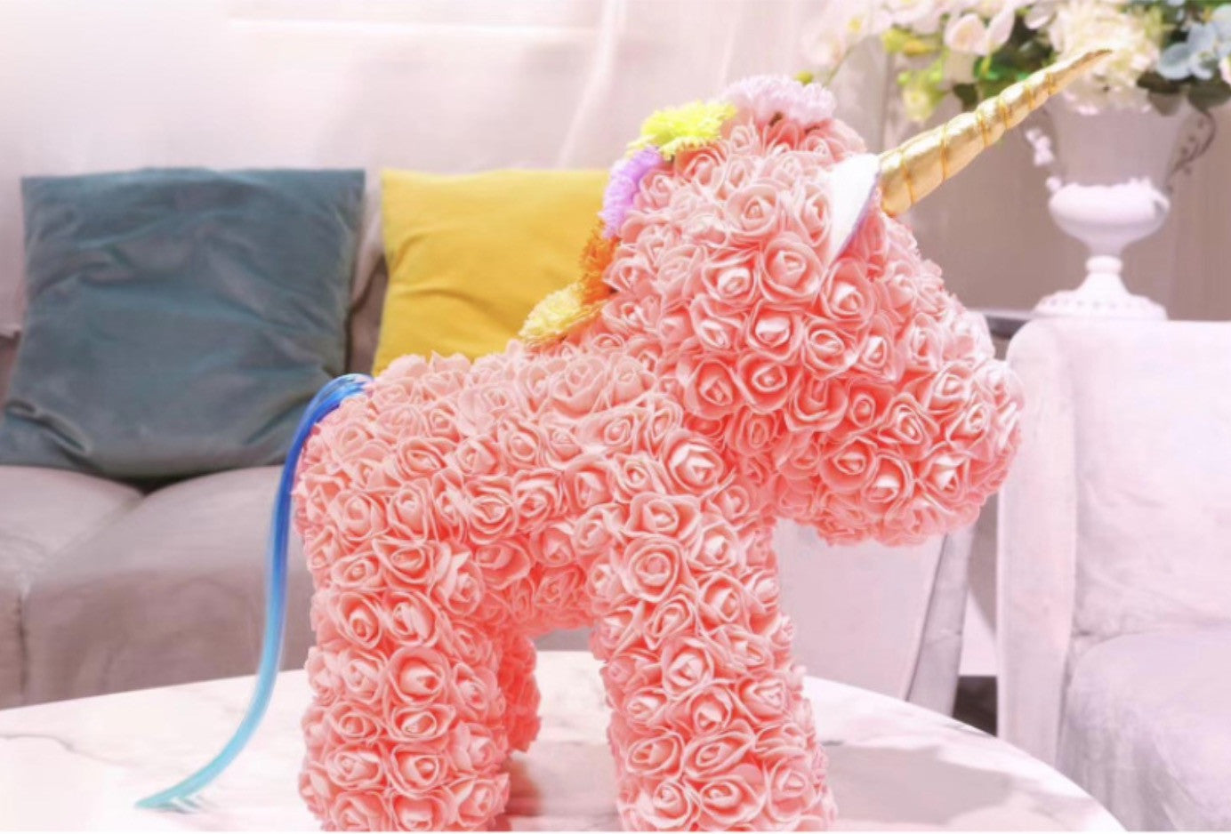 Unicorno di rose 3D