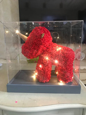 Unicorno di rose 3D