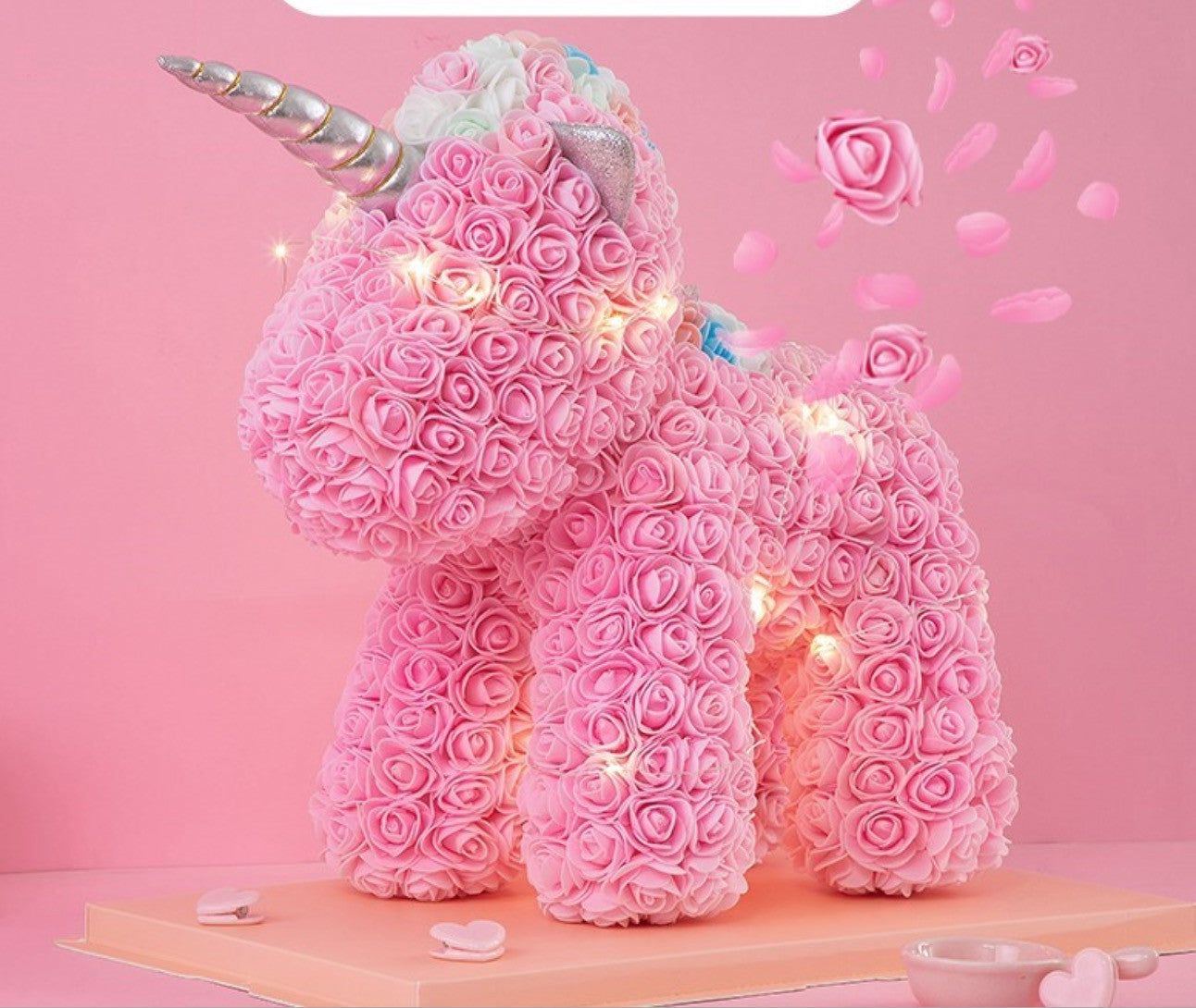 Unicorno di rose 3D