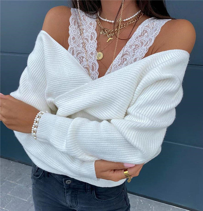 Maglia scollo V profondo pizzygar