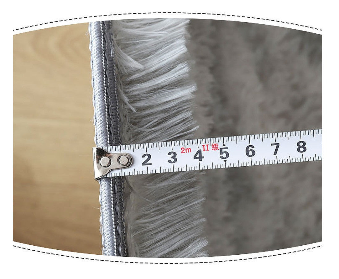 Tappeto peloso tondo multicolor