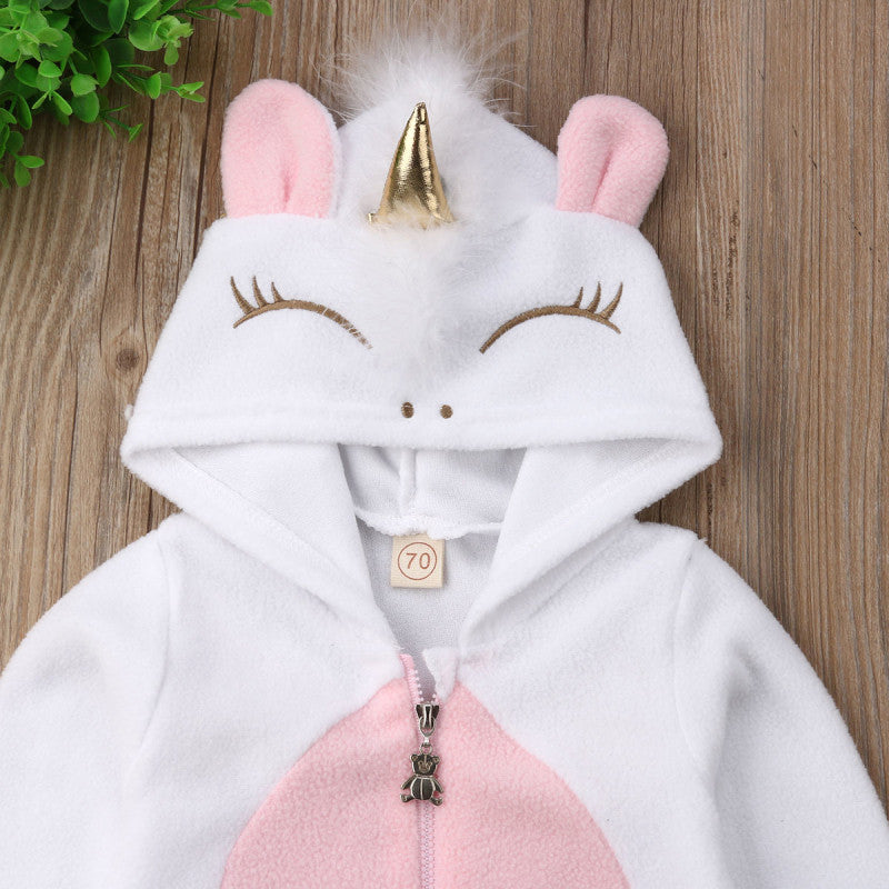 Tutina baby unicorno zip