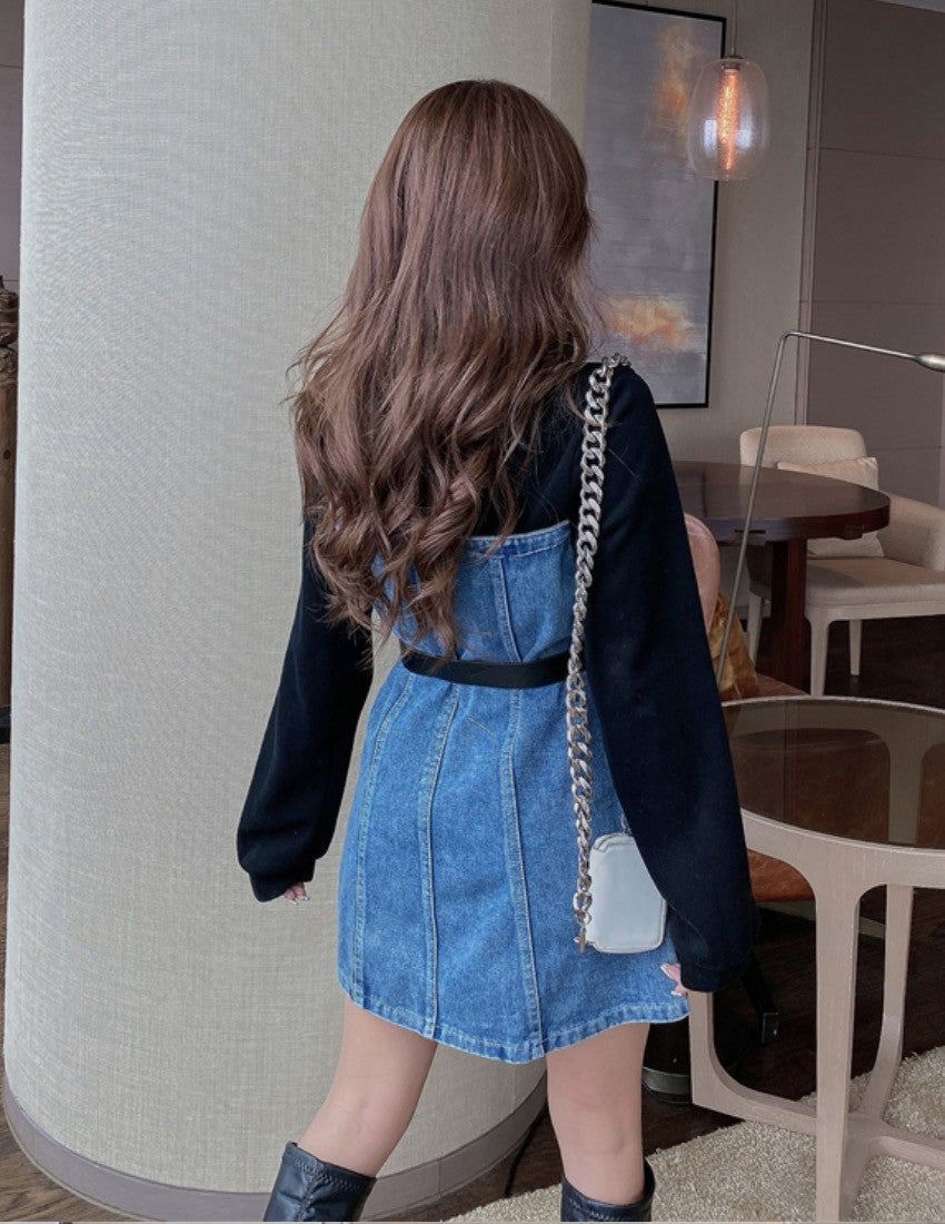 Minidress denim felpa Hasga