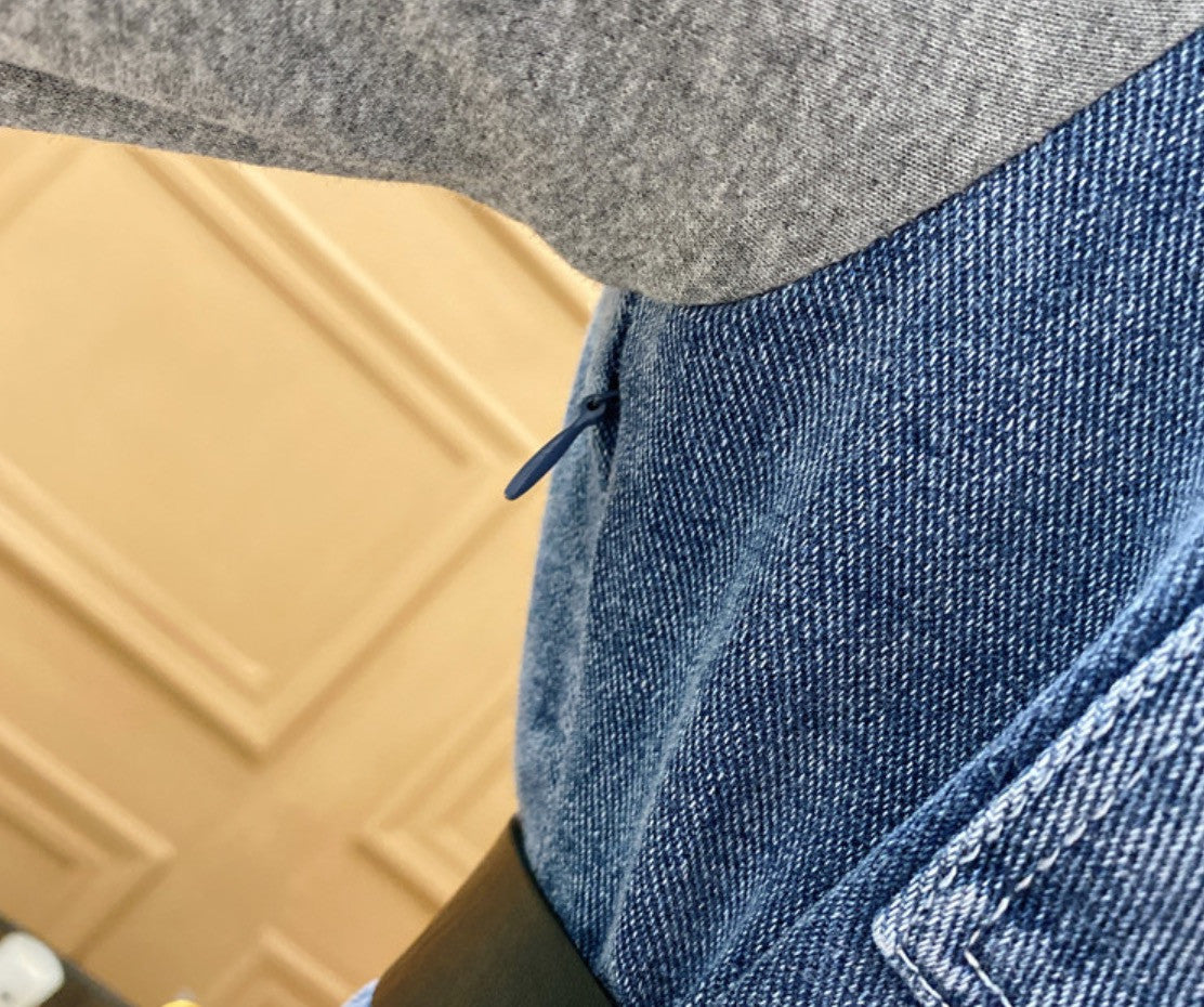 Minidress denim felpa Hasga