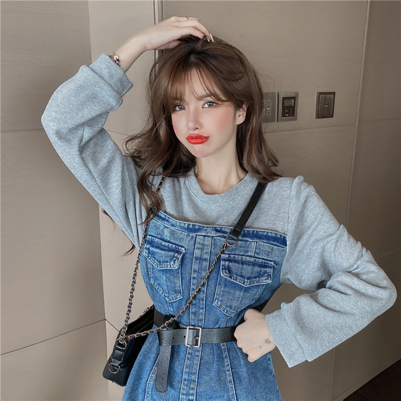 Minidress denim felpa Hasga