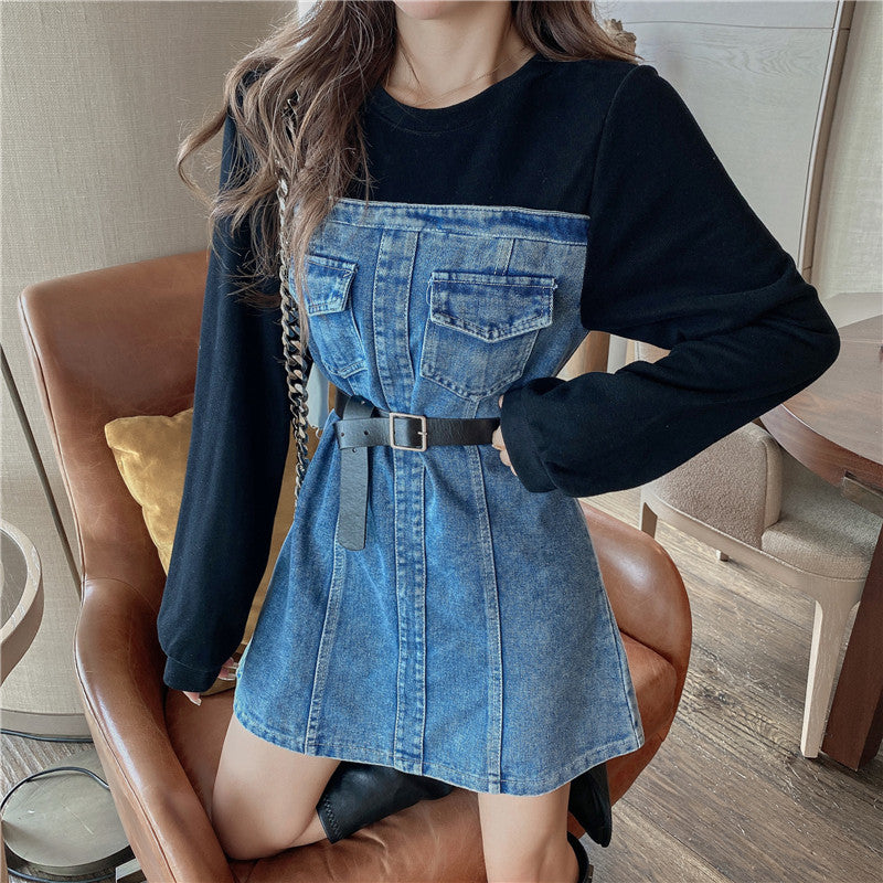 Minidress denim felpa Hasga