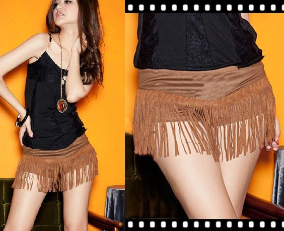 Shorts Frange corto con frange vista frontale — Dream Shop