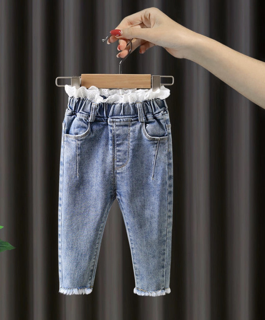 Jeans baby bordino pizzo