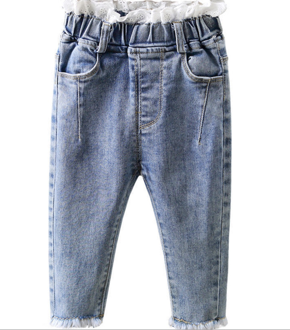 Jeans baby bordino pizzo