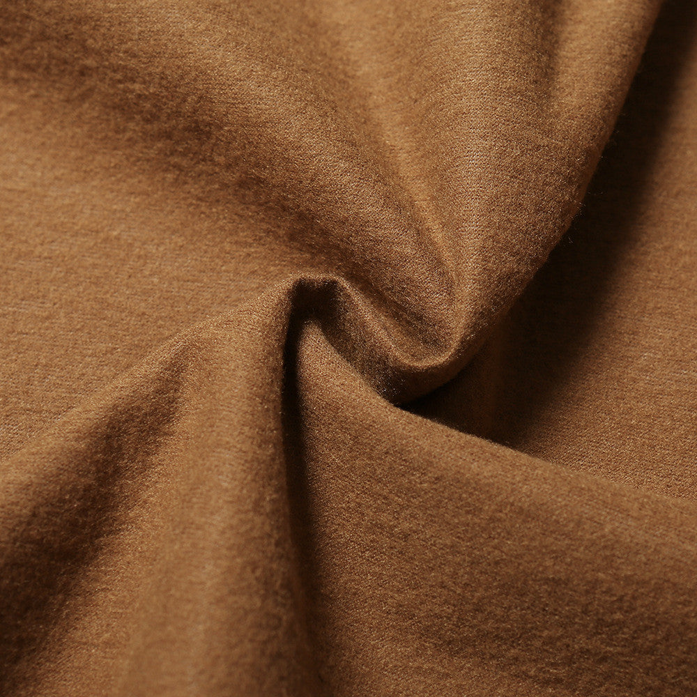 Trench-camicione ecopelle camel