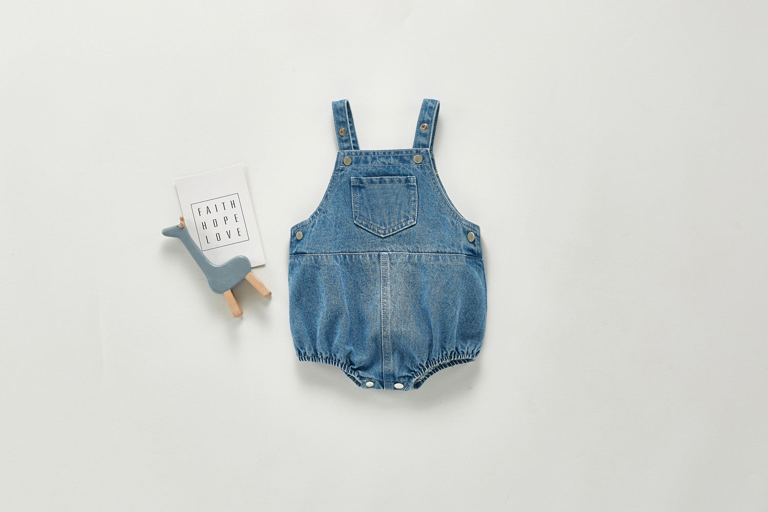 Body-salopette baby denim