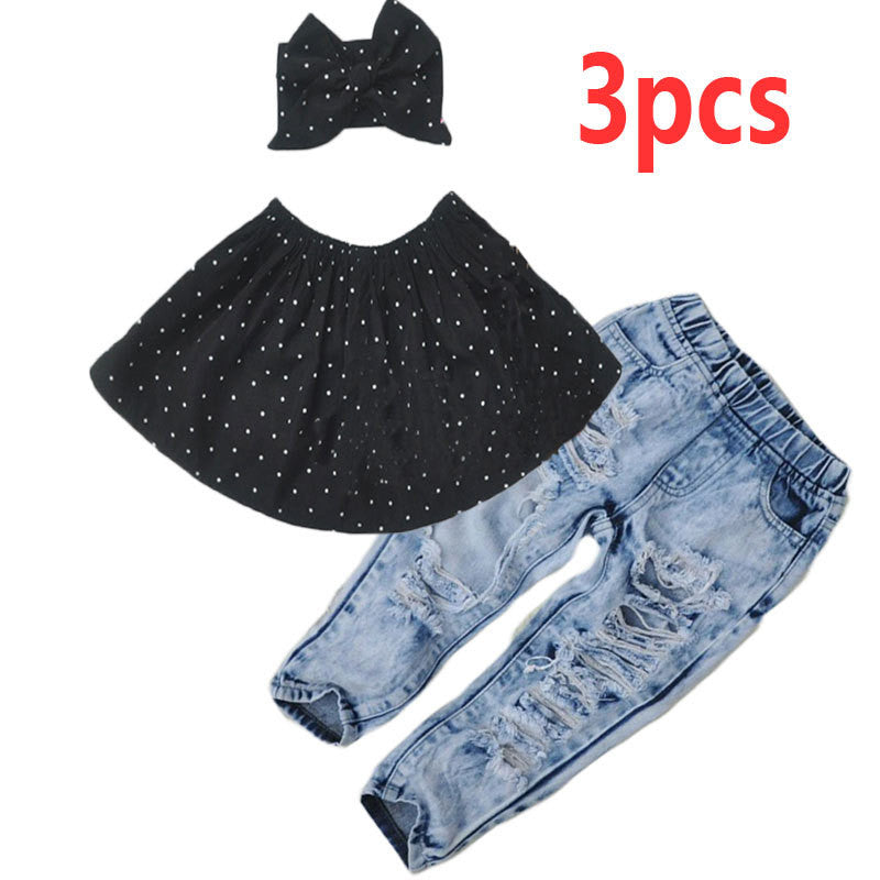 Completo bimba top pois + jeans