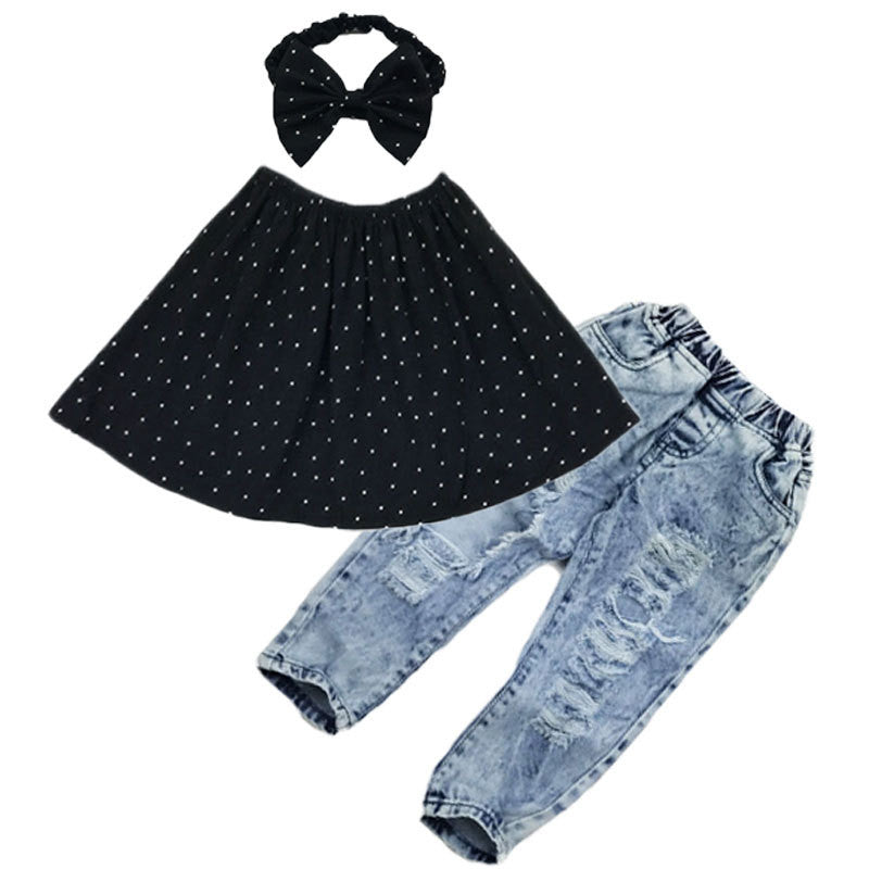 Completo bimba top pois + jeans