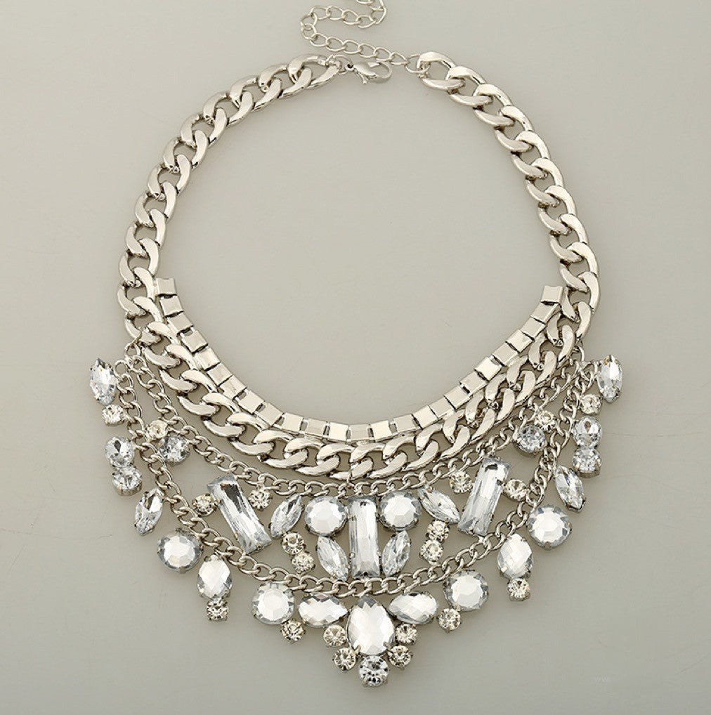 Collana Shine Light - metallo con cristalli | Dream Shop