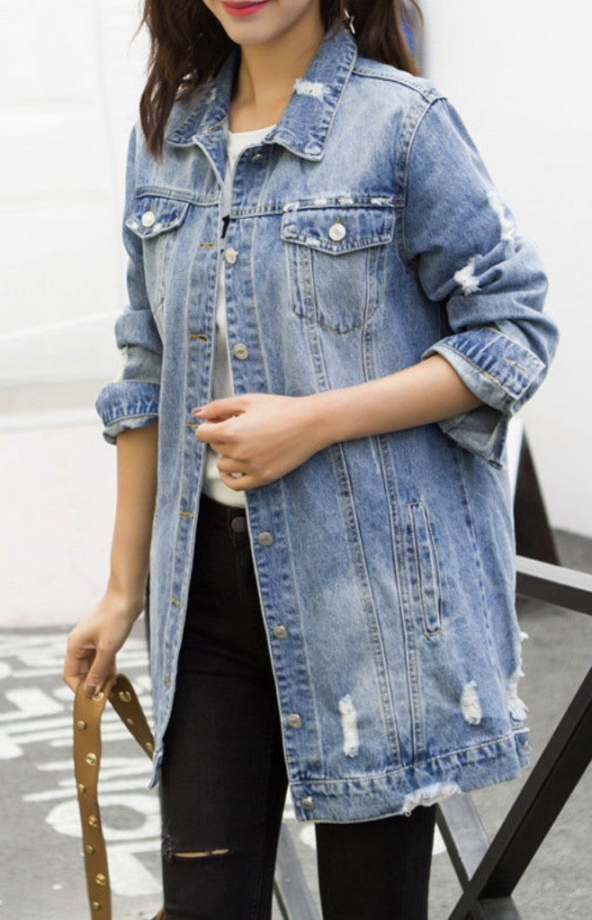 Giacca denim lunga Dasda