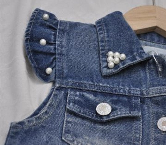 Mini smanicato jeans baby froufrou