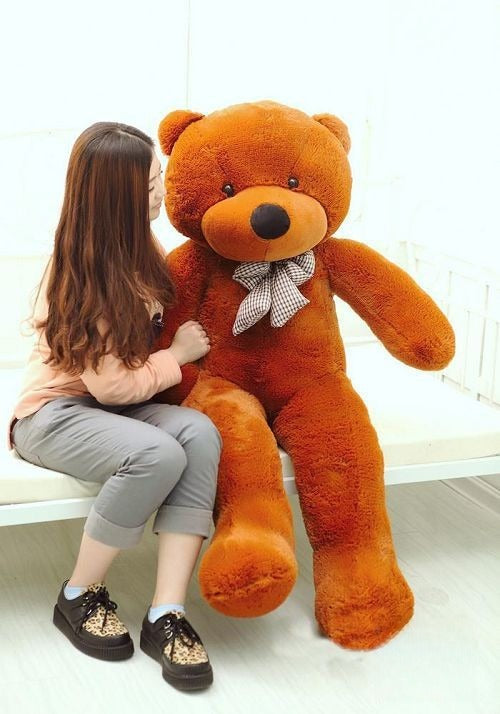 Teddy Bear 120 cm Marrone scuro vista frontale | Dream Shop