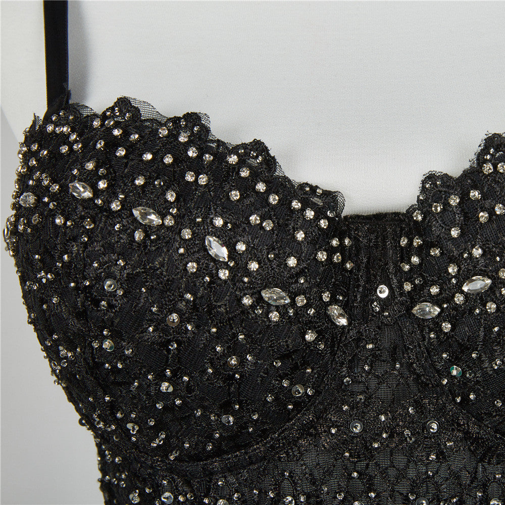 Top pizzo e strass Figi