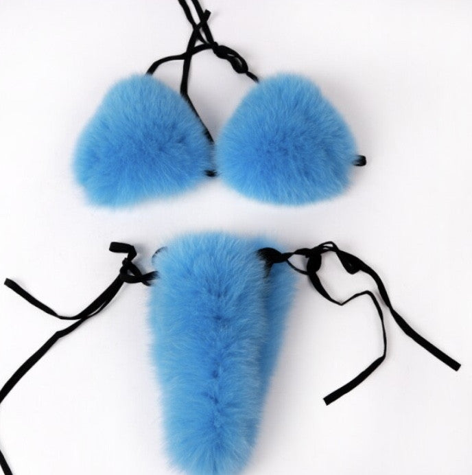 Bikini in pelliccia vera