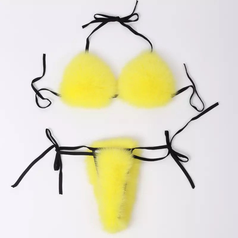 Bikini in pelliccia vera