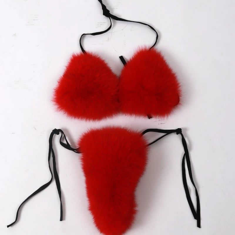 Bikini in pelliccia vera