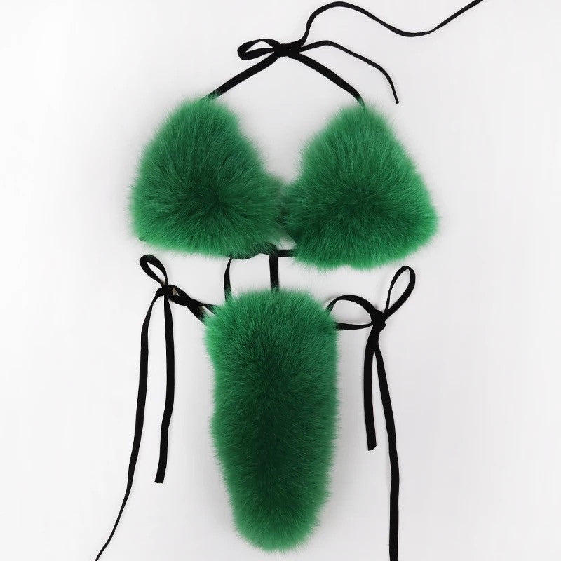 Bikini in pelliccia vera