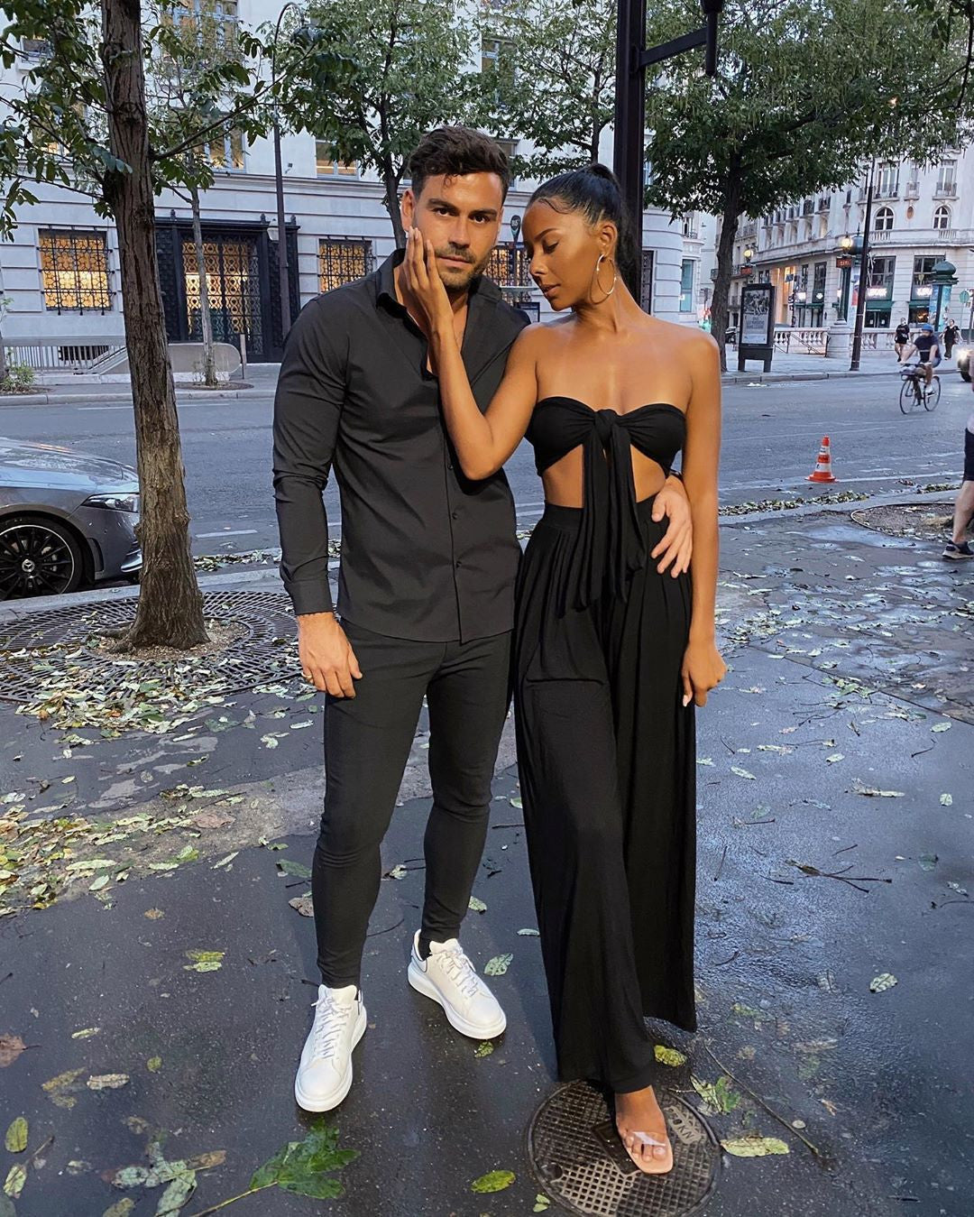 Completo top e pants morbidi nodo