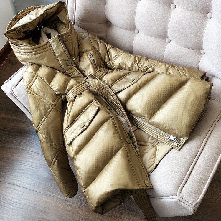 Piumino lungo Estyl cappuccio