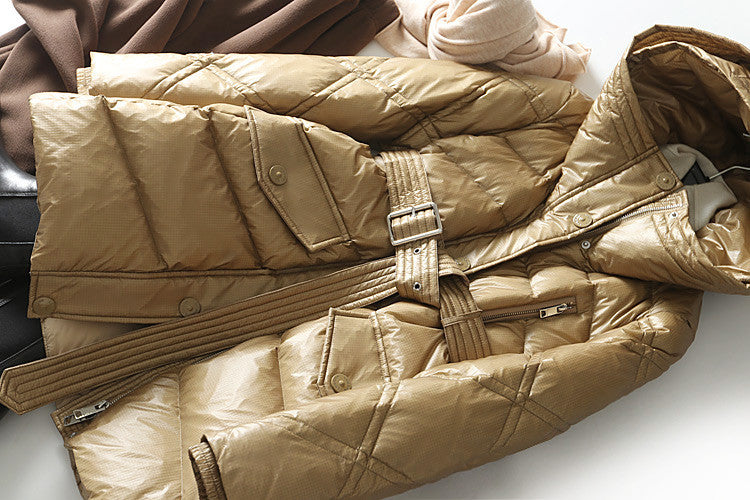 Piumino lungo Estyl cappuccio