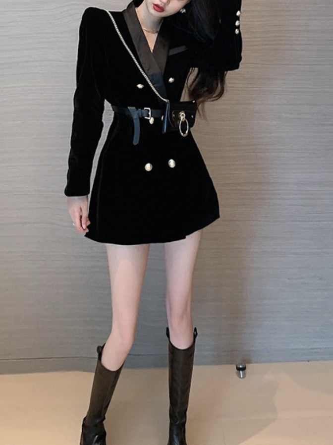 Blazer-dress velvet Rdika