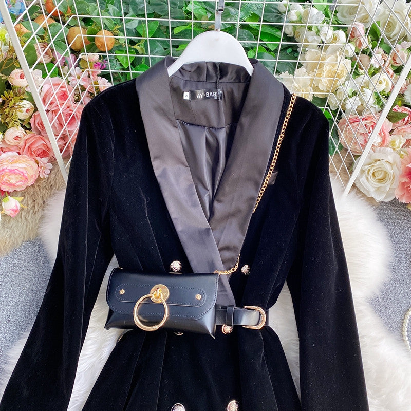 Blazer-dress velvet Rdika