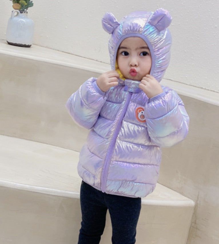 Baby piumino con orecchie bear