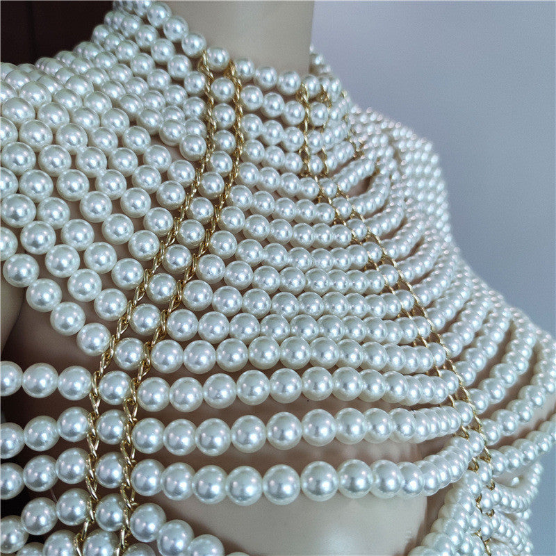 Top-scultura in perle Nyhg