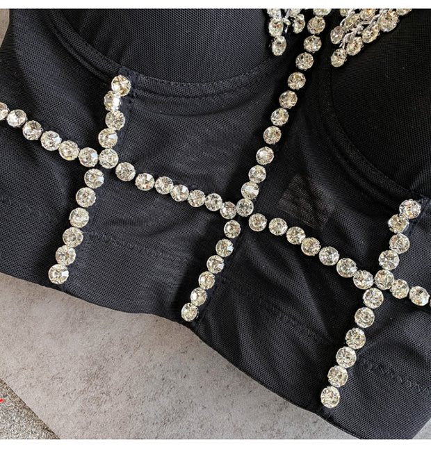 Crop Top Diamond Chain