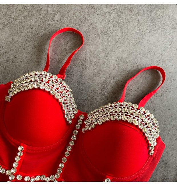 Crop Top Diamond Chain