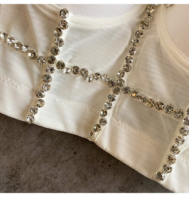 Crop Top Diamond Chain