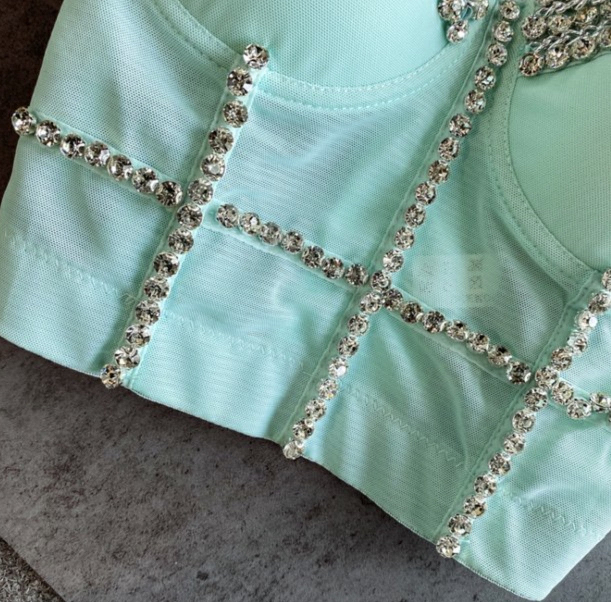 Crop Top Diamond Chain